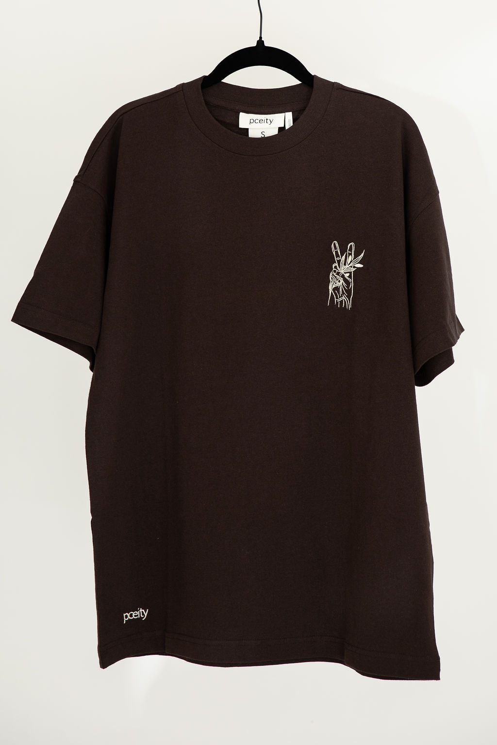 logo embroidery short brown – pceity